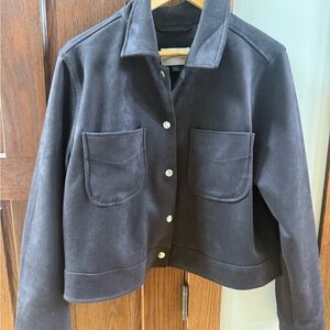 Universal Thread Brown Faux Suede Button-Front Jacket